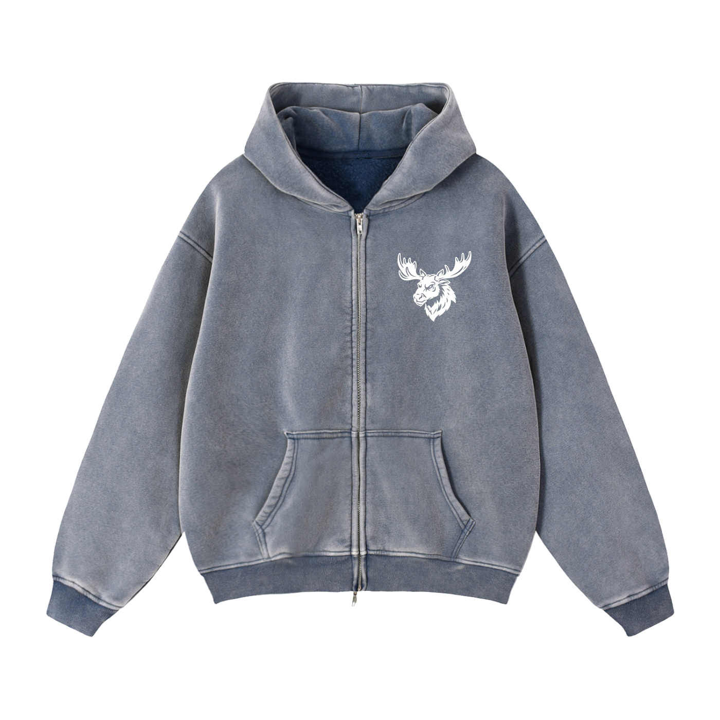 Dominate Zip-Through Boxy Fleece Hoodie