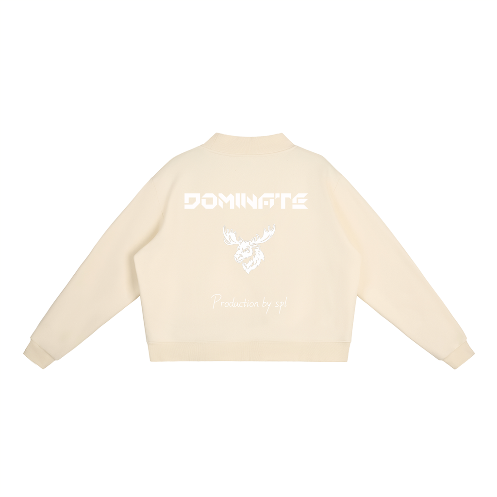 Essential Fleece Mock-Neck Crew Sweatshirt