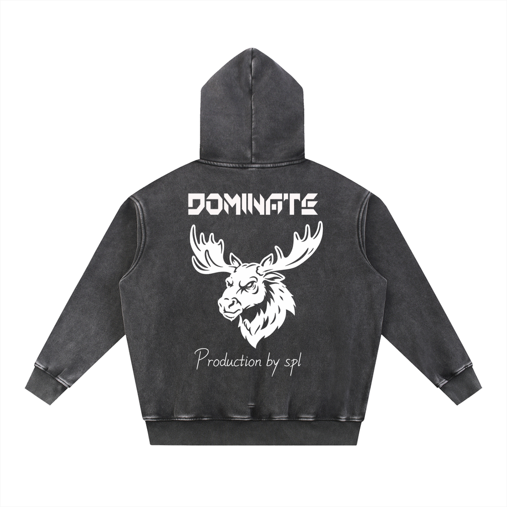 Snow Wash Fleece Oversize Hoodie