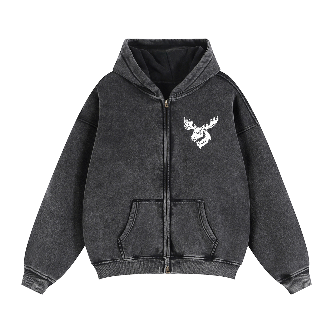Dominate Zip-Through Boxy Fleece Hoodie